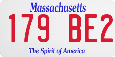 MA license plate 179BE2