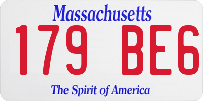 MA license plate 179BE6