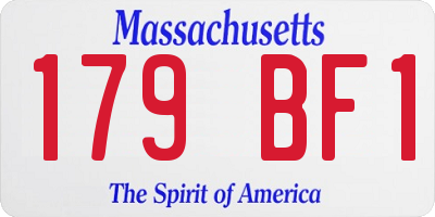 MA license plate 179BF1