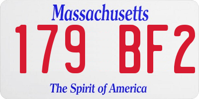 MA license plate 179BF2