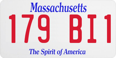 MA license plate 179BI1