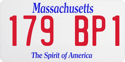MA license plate 179BP1