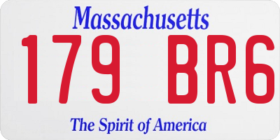 MA license plate 179BR6