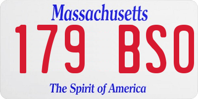 MA license plate 179BS0