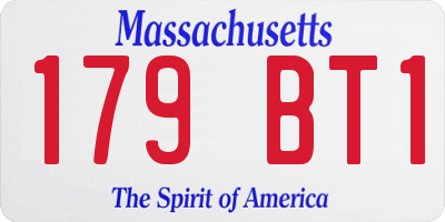 MA license plate 179BT1