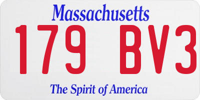 MA license plate 179BV3