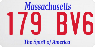 MA license plate 179BV6