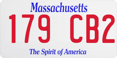 MA license plate 179CB2