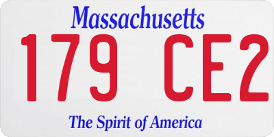 MA license plate 179CE2