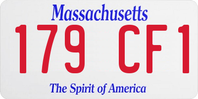 MA license plate 179CF1