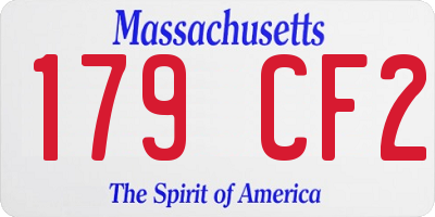 MA license plate 179CF2
