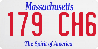 MA license plate 179CH6
