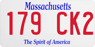 MA license plate 179CK2