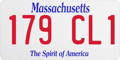 MA license plate 179CL1