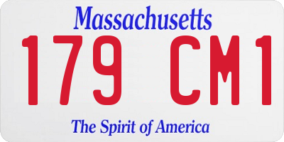 MA license plate 179CM1