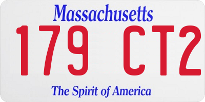 MA license plate 179CT2