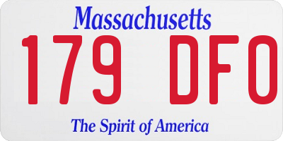 MA license plate 179DF0