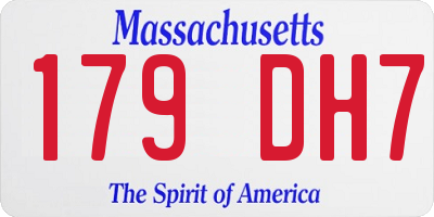 MA license plate 179DH7