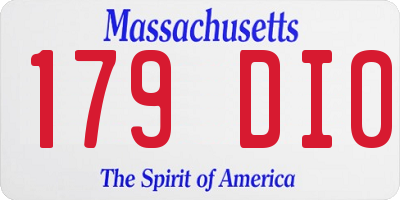 MA license plate 179DI0