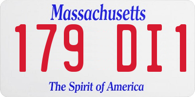 MA license plate 179DI1
