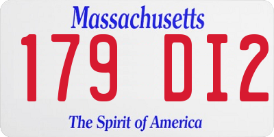 MA license plate 179DI2