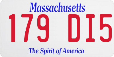 MA license plate 179DI5