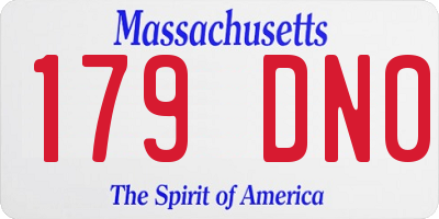 MA license plate 179DN0