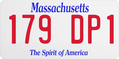 MA license plate 179DP1