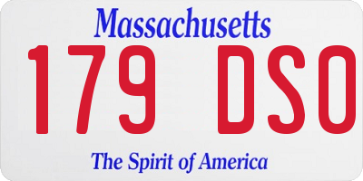MA license plate 179DS0