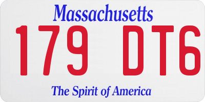 MA license plate 179DT6