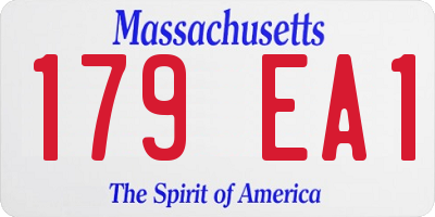 MA license plate 179EA1
