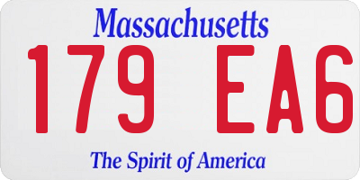 MA license plate 179EA6