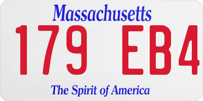 MA license plate 179EB4