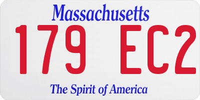 MA license plate 179EC2