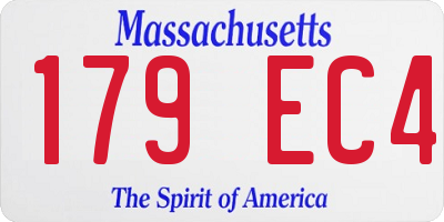 MA license plate 179EC4