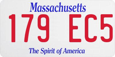 MA license plate 179EC5
