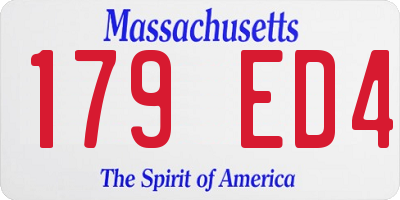 MA license plate 179ED4