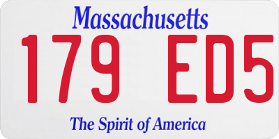 MA license plate 179ED5