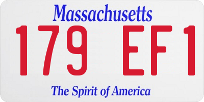 MA license plate 179EF1
