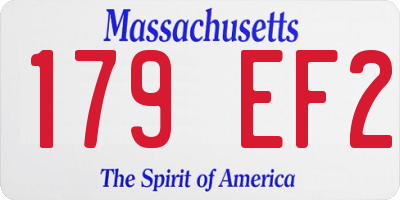 MA license plate 179EF2