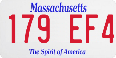 MA license plate 179EF4