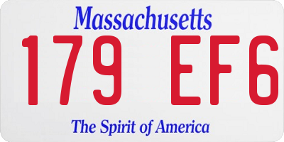 MA license plate 179EF6