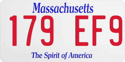 MA license plate 179EF9