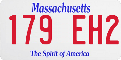 MA license plate 179EH2