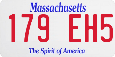 MA license plate 179EH5