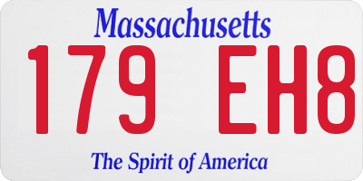 MA license plate 179EH8