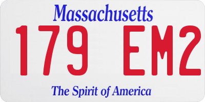 MA license plate 179EM2