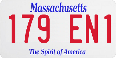 MA license plate 179EN1