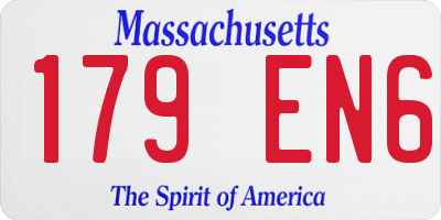 MA license plate 179EN6