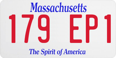 MA license plate 179EP1